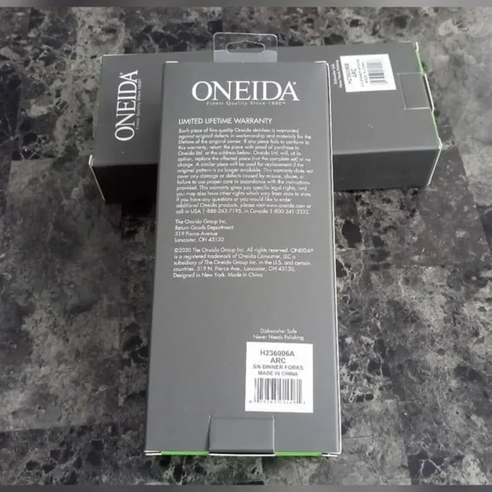 Oneida Arc Stainless High Qualit Mirror Finish Flatware Dinner Forks, Set of 6